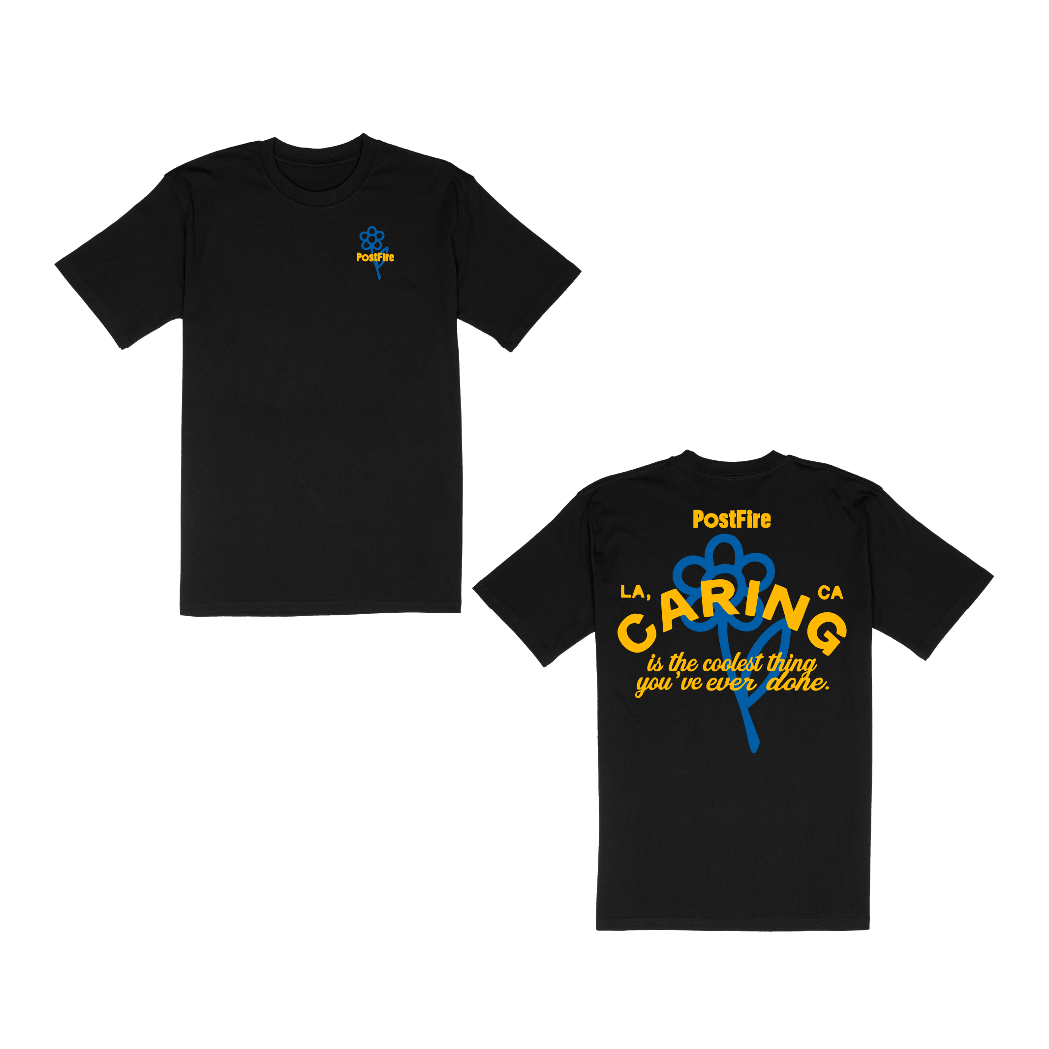 PostFire Caring Flagship Tee - Regular Fit - Black/Blue
