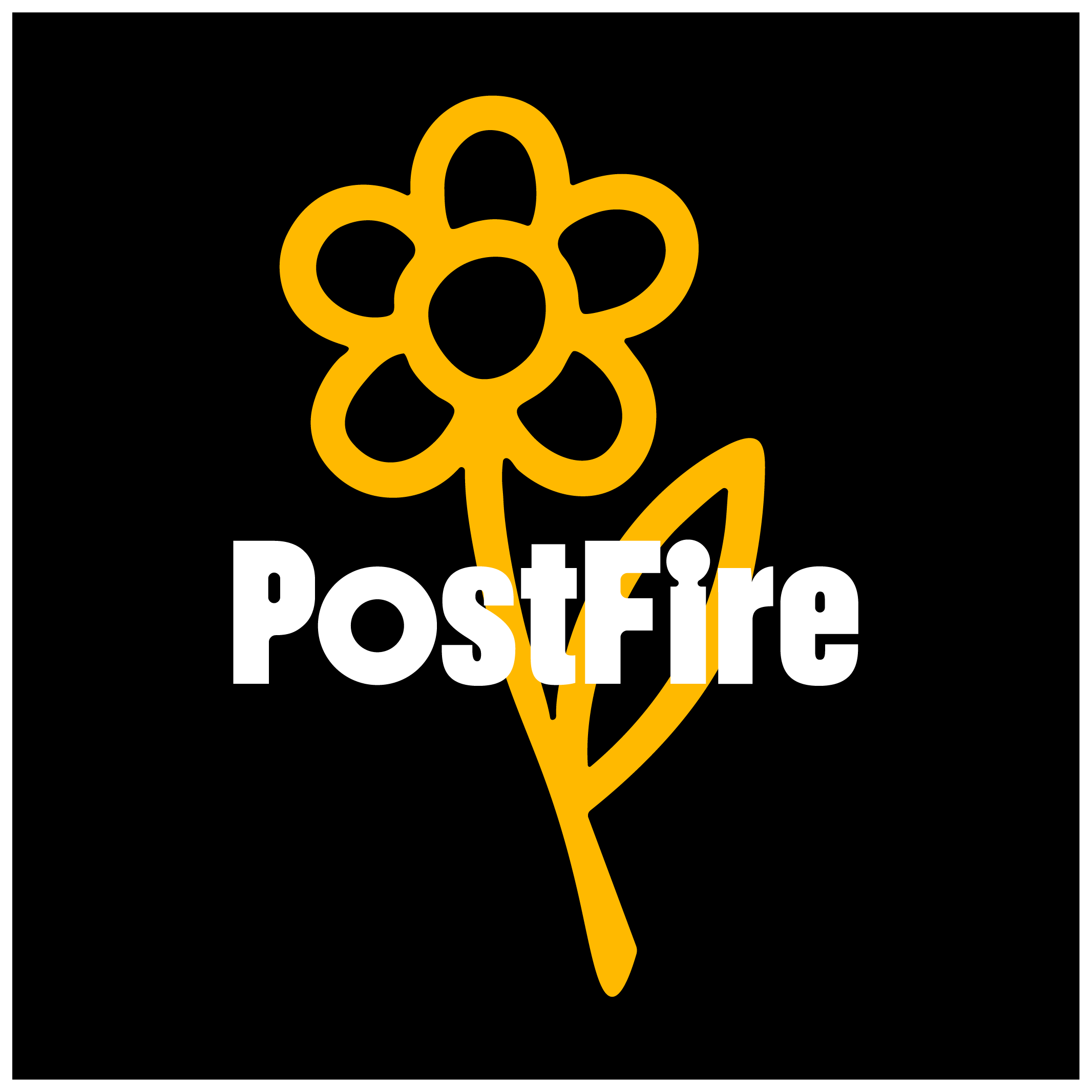 PostFire Caring Flagship Tee - Boxy Fit - Black/Yellow