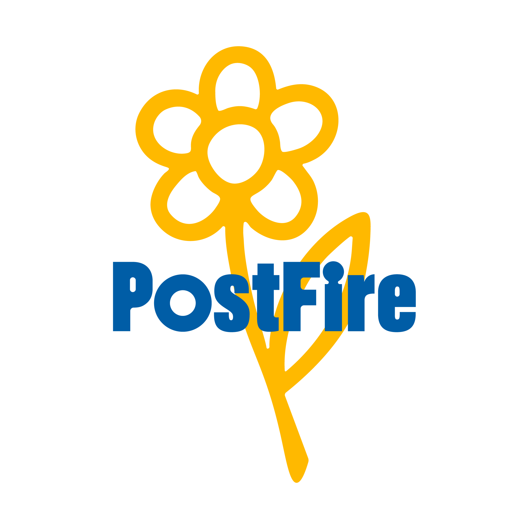 PostFire Caring Flagship Tee - Boxy Fit - White/Yellow