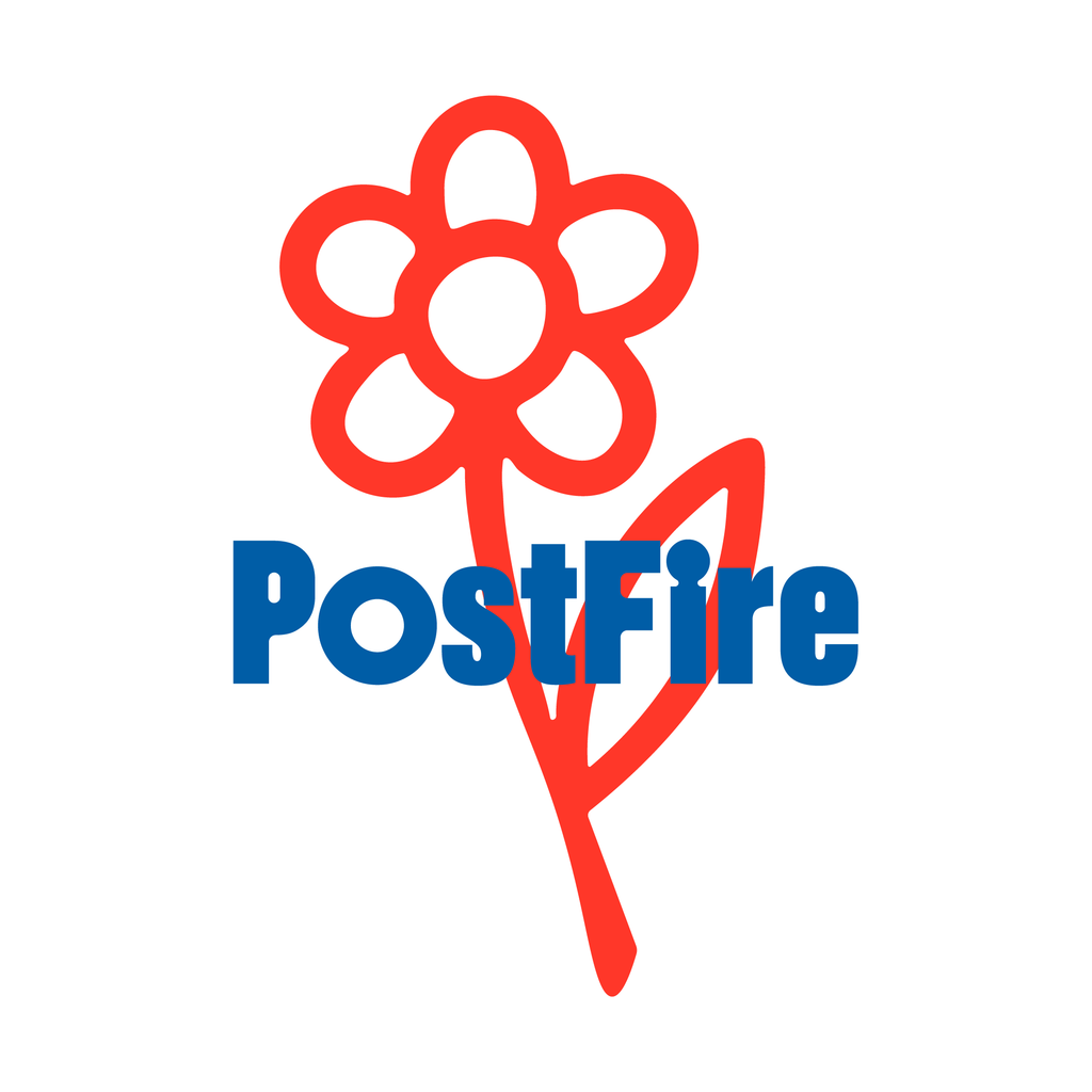 PostFire Caring Flagship Tee - Boxy Fit - Red/Blue